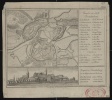Stadtplan von Brandenburg, darunter Stadtansicht von Osten